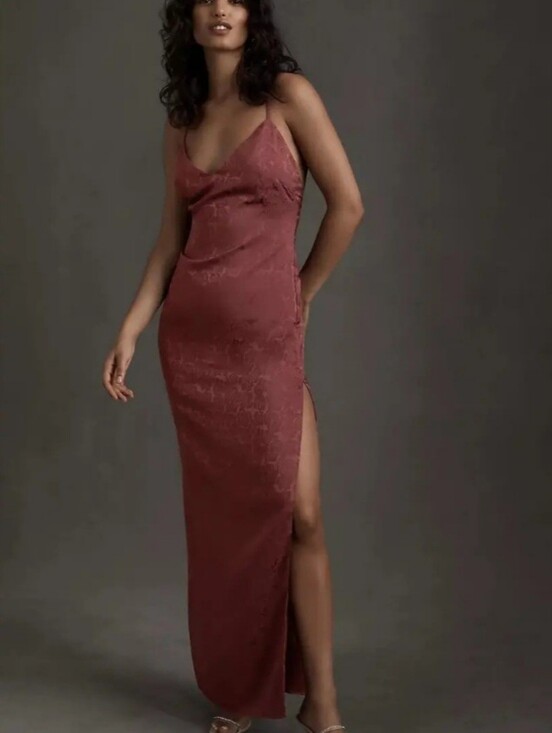 Fame and Partners Dresses & Skirts - Fame & Partners Arya Rose Jacquard Slip Dress
